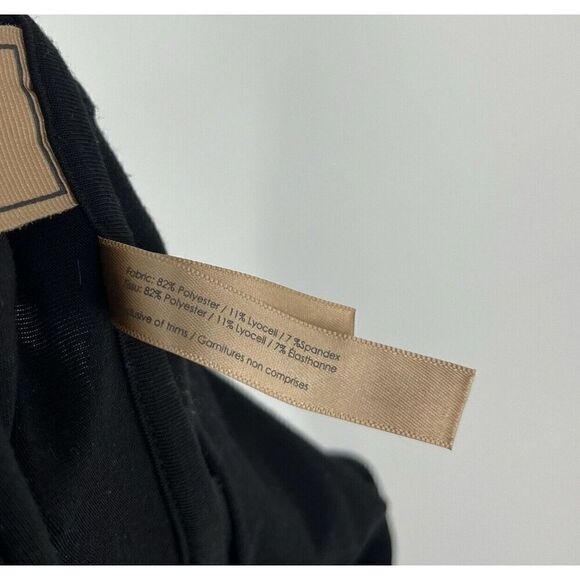 Indygena Dress Size Medium Black Drawstring Tie Waist Casual Pockets V Neck - Picture 9 of 9